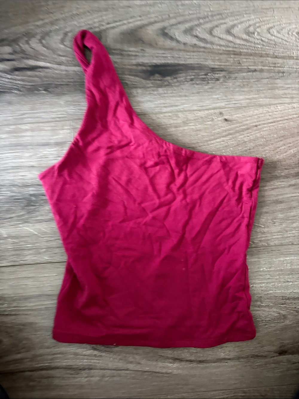 One-Shoulder Pink Women's Tank Top